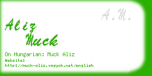 aliz muck business card